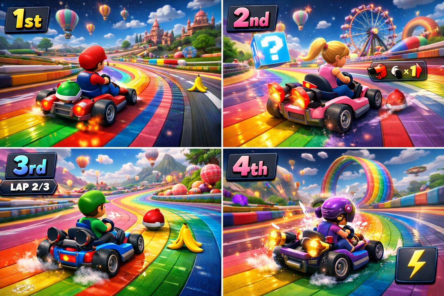 Mario Kart 8 Deluxe aile yarisi